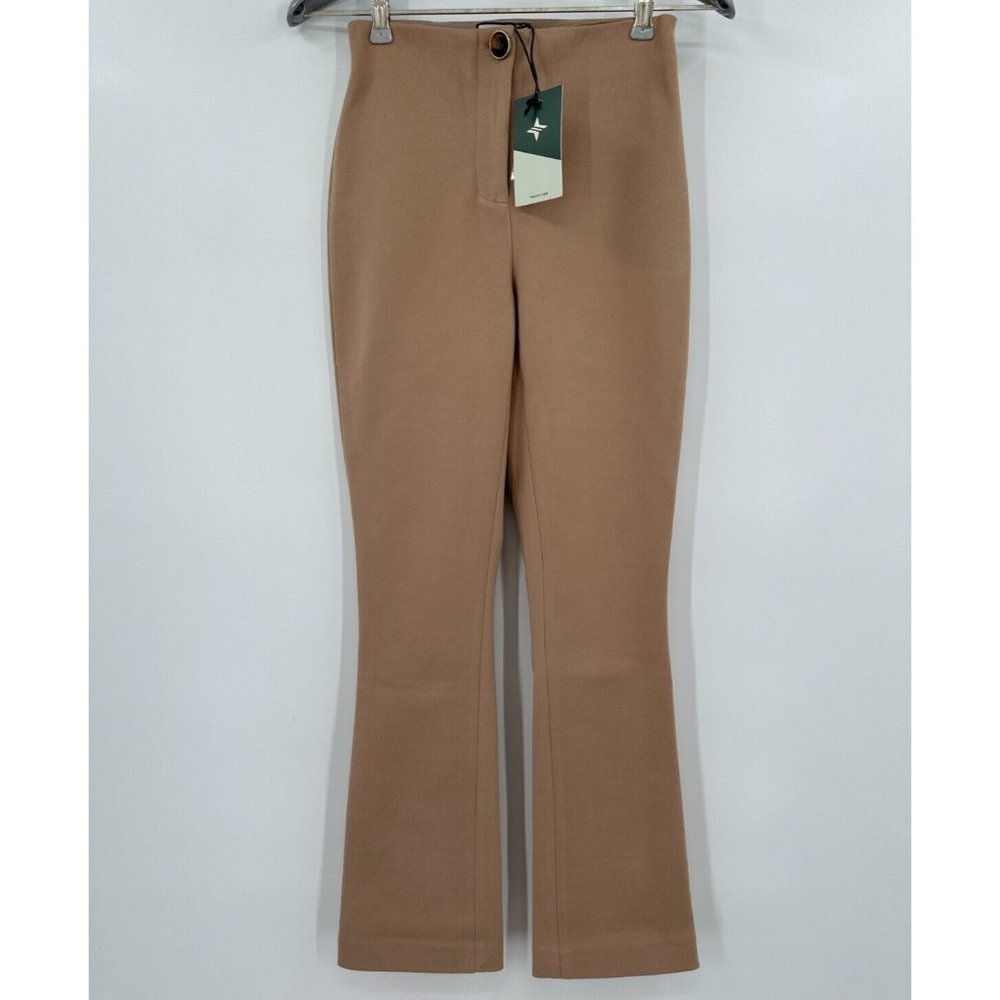 Tuckernuck Camel Flannel Ashford Pants sz XXS Ankle Length Elastic Waist NWT 2XS